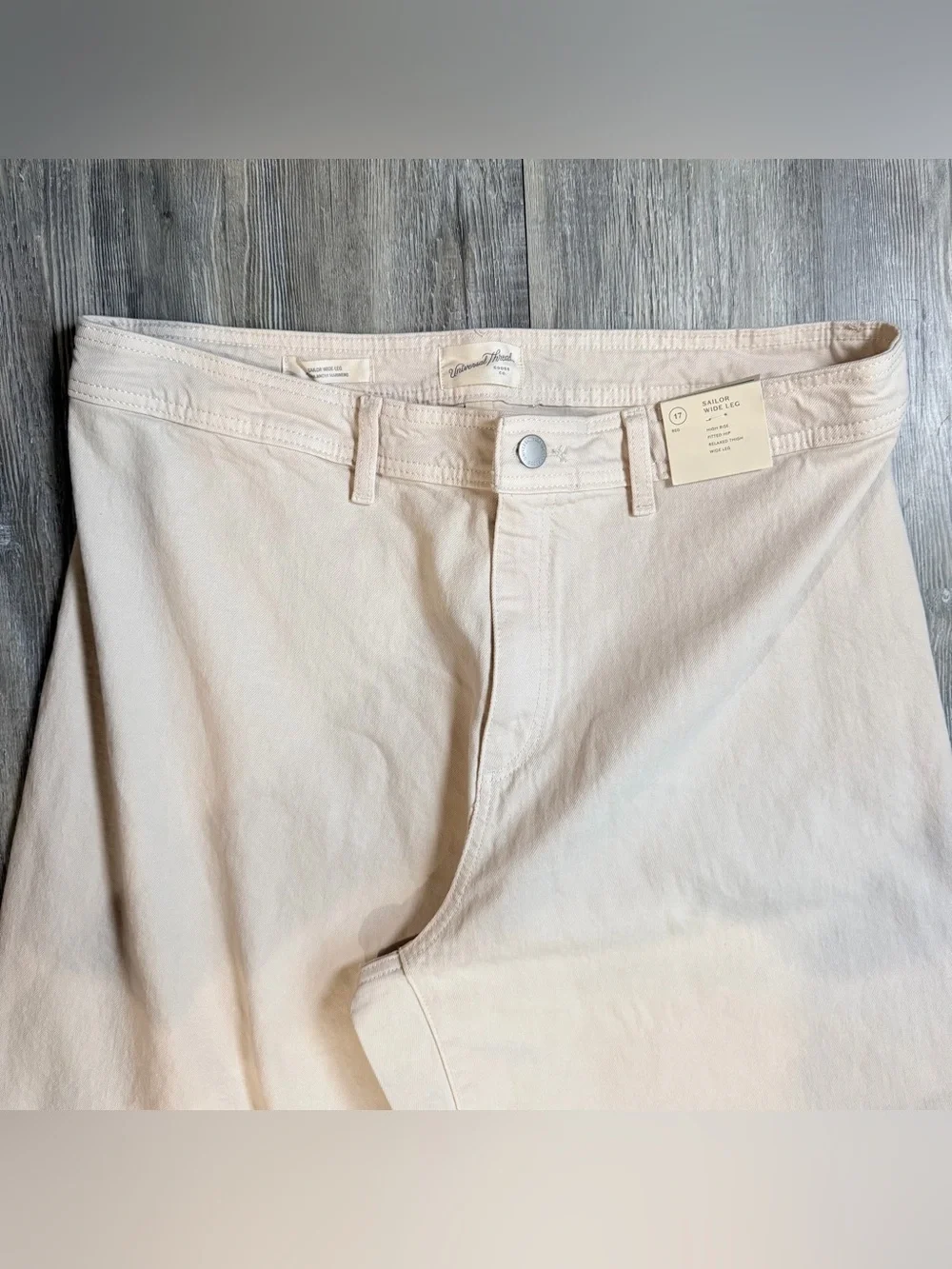 Universal Thread Men's Wide-Leg Chinos in Light Cream